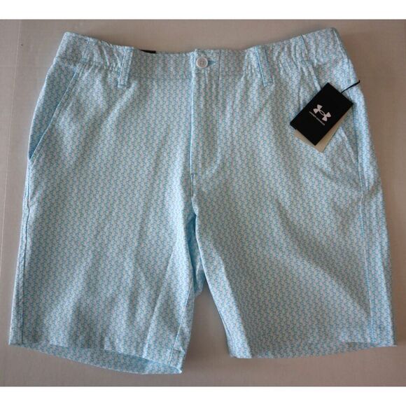 Under Armour 1383953-100 Men's Sz 34 White UA Drive Printed Taper 9" Shorts - Picture 1 of 10